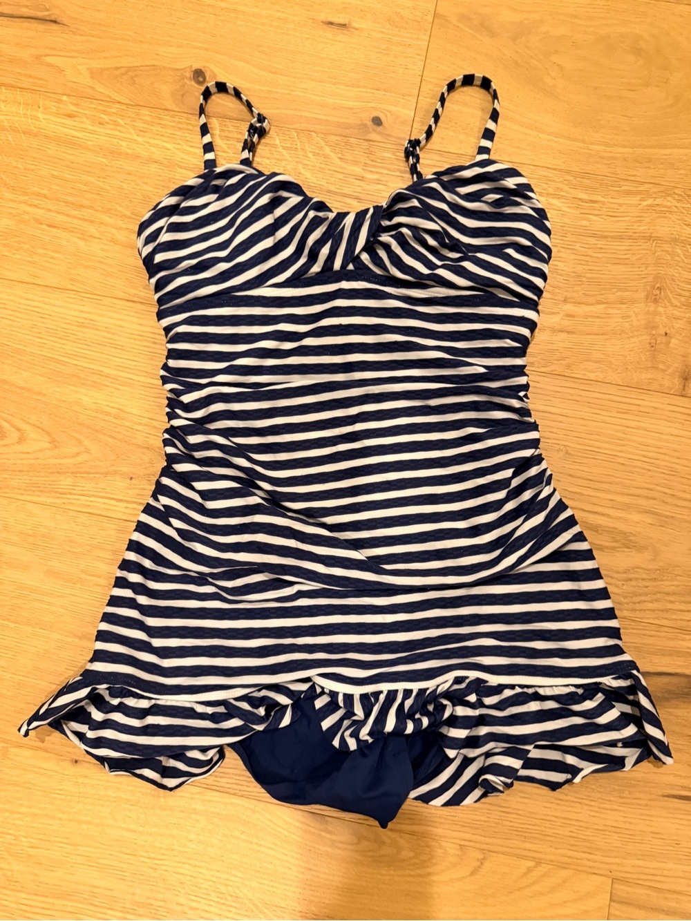 Beach House Navy & White Striped One-Piece Swim Dress